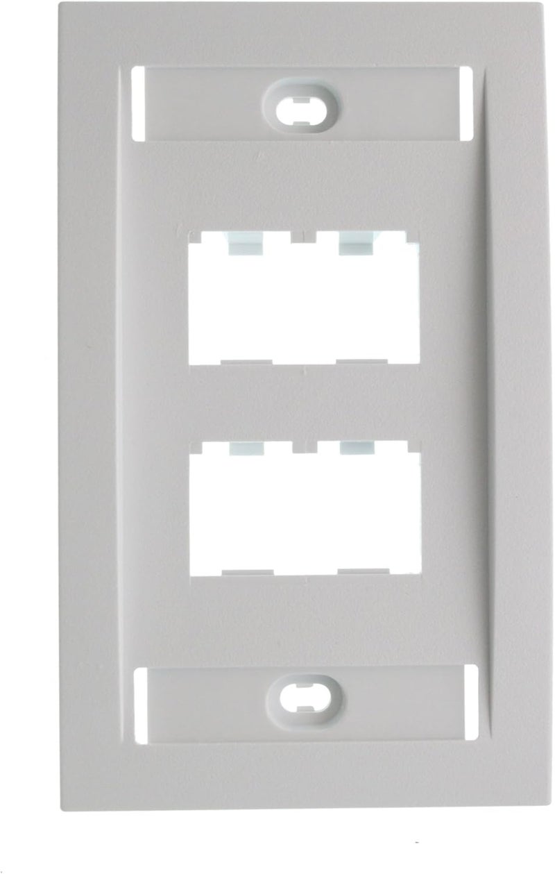 Panduit CFPE4WHY 1-Gang 4-Port Faceplate in White - Image 2